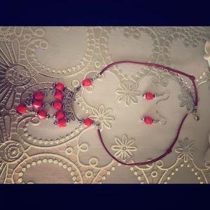 Beach life red necklace